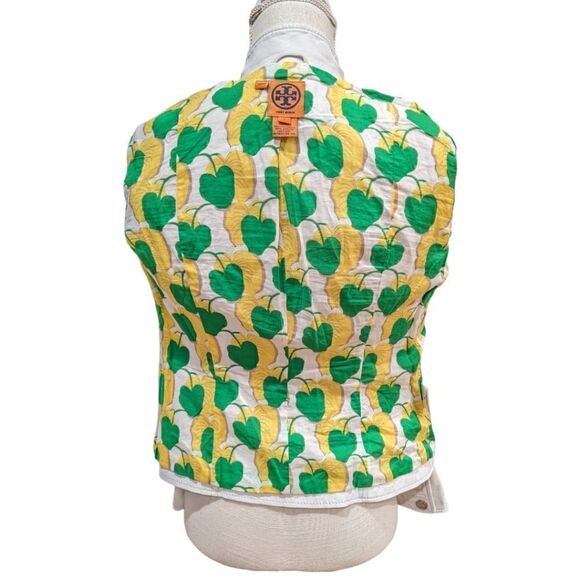 Tory Burch Women's Genuine Leather Utility Military Jacket in White Size 2 - Picture 7 of 11